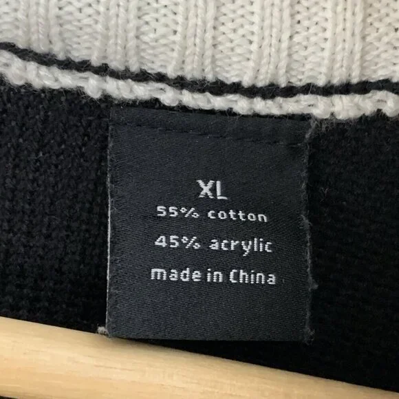 Sean John Jacket Mens XL Jacquard Zip-Up Cardigan Sweater Casual Preppy Knit - Picture 9 of 11